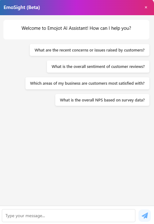 EmoSight AI Assistant Interface